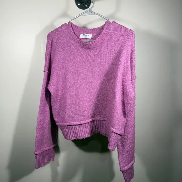 Purple Double Zero Sweater Knit Pullover Long Sleeve Size S Womens - Picture 1 of 6